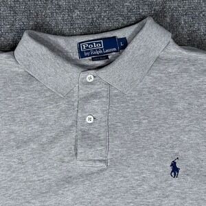 Polo Ralph Lauren Long Sleeve Polo Rugby Gray Shirt Men's Size L